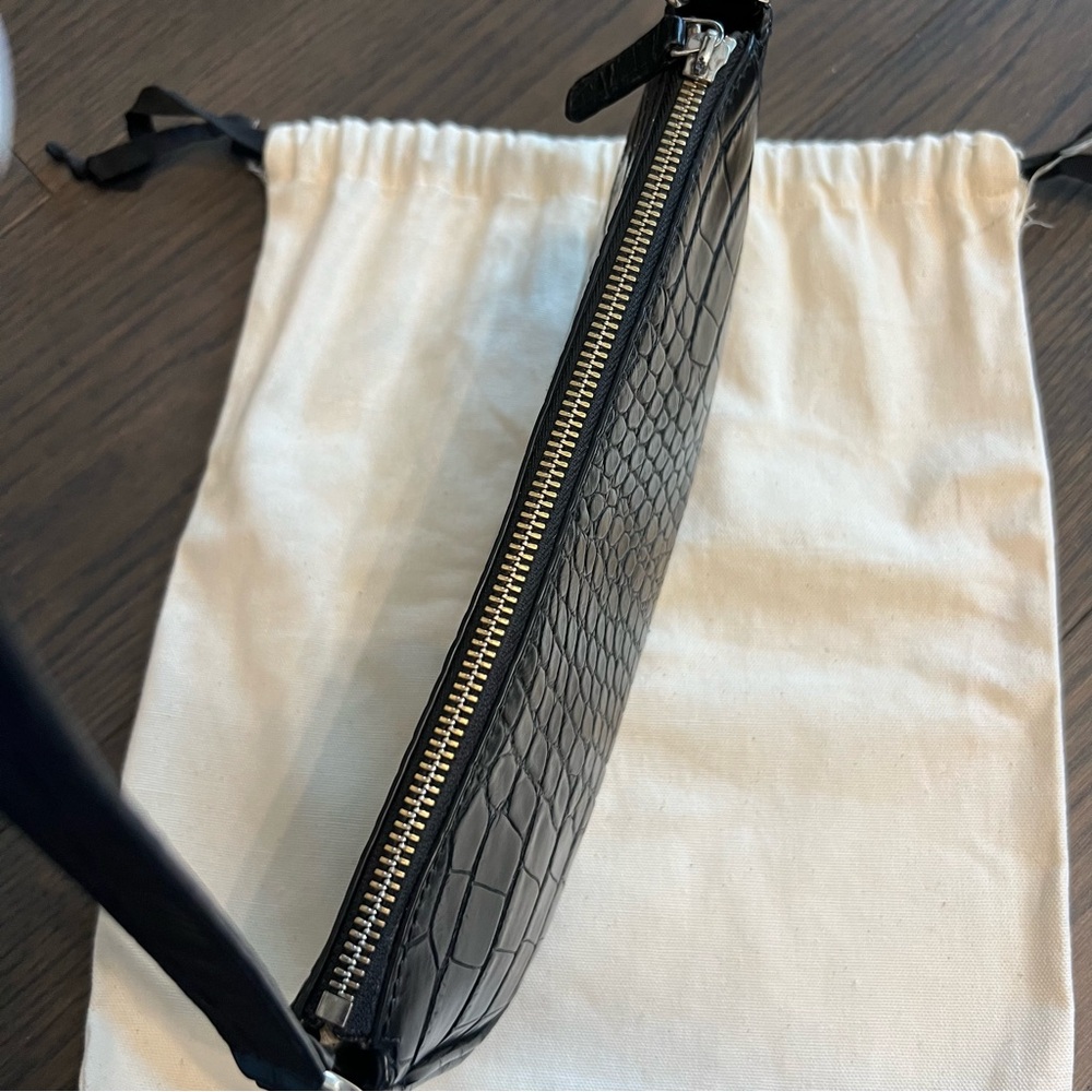 By Far Rachel Croco Embossed Leather Shoulder Bag - Picture 4 of 11